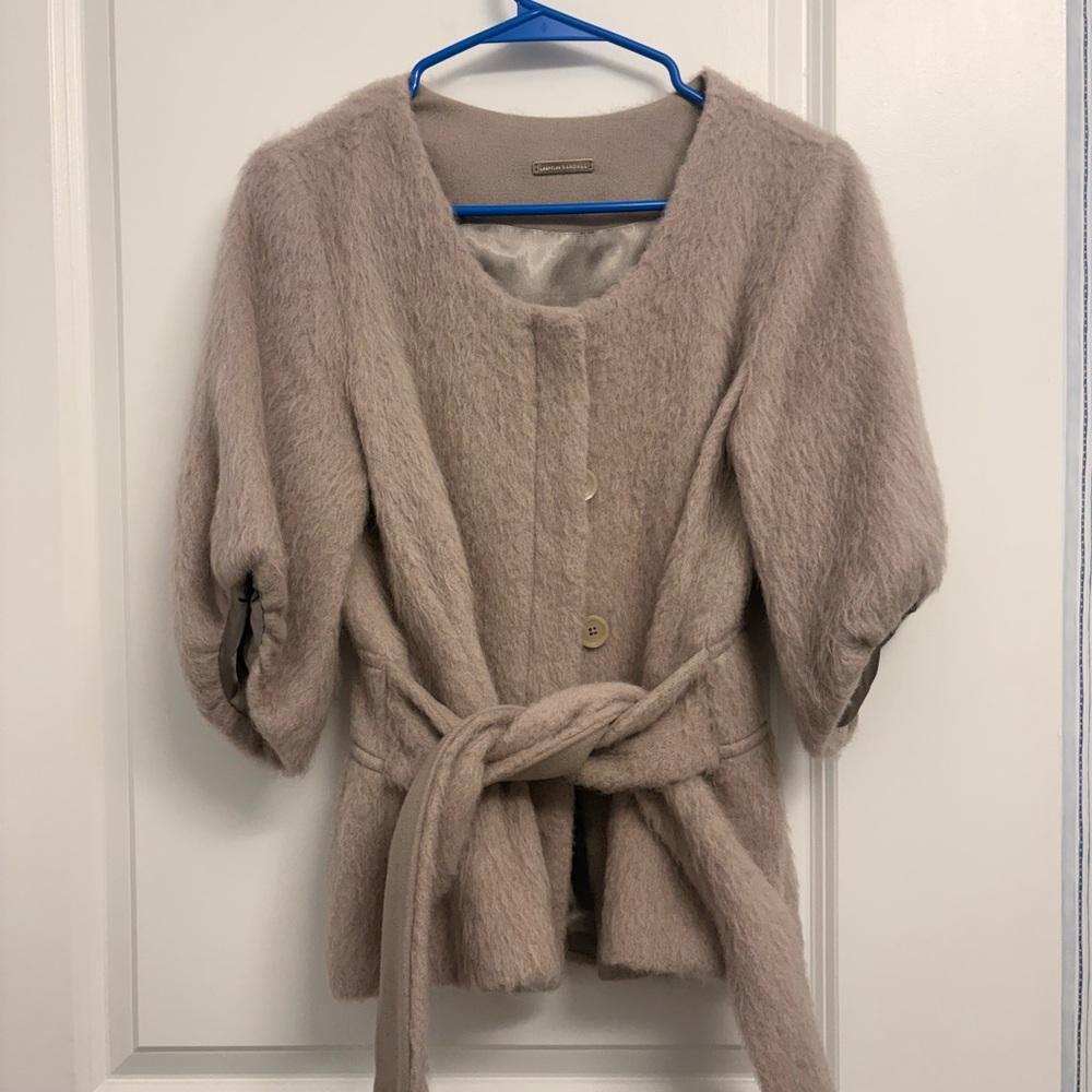 Loeffler Randall Women's Beige Sweater with tie belt